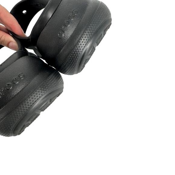 Crocs Classic Crush Platform Sandals‎ Black Size 10 - Picture 10 of 11
